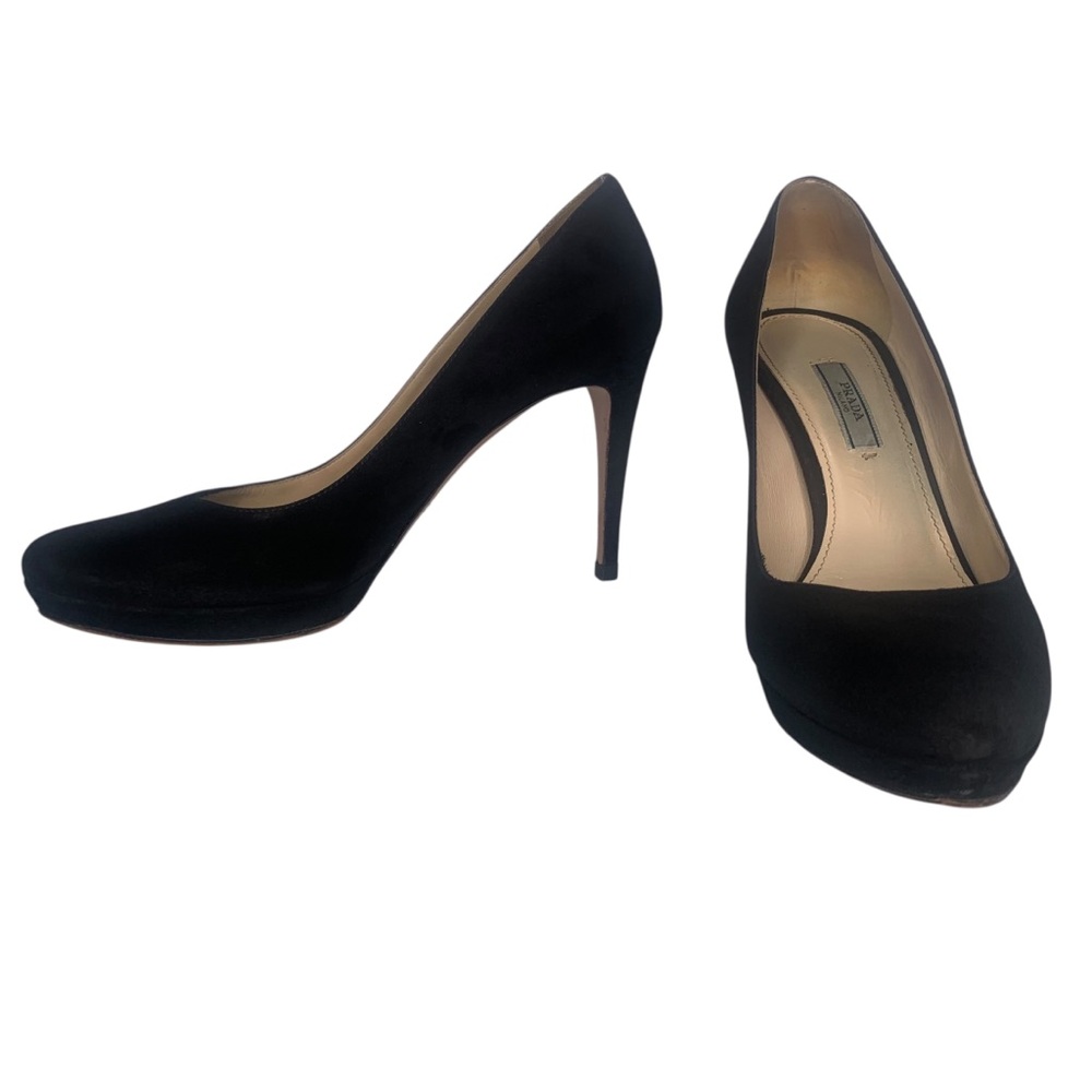 Prada Camoscio Basic Platform Pump Black Size Eu … - image 2